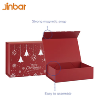 Moments de déballage mémorables, boîte de Noël en carton pour cadeaux, bonbons, biscuits, emballage de pots de bougies rouges avec couvercle et boîtes