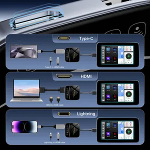 BY961S ชุดเชื่อมต่อไร้สาย CarPlay & Android Auto สำหรับรถยนต์ทั่วไป หน้าจอ 10.1 นิ้ว ความละเอียด 1080P HD รองรับการฉายภาพแบบ Plug and Play ใช้งานได้กับรถยนต์ทั่วไป BY961S แบบไร้สาย - Product Image 3