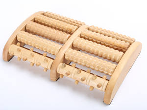 Masajeador de Pies de Madera de Alta Gama Hecho a Mano con 5 Rodillos, Excelente para Aliviar el Dolor de Pies - Product Image 6