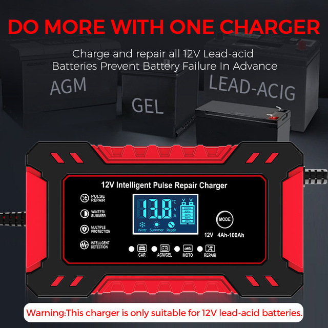 High Quality ODM 12V 6A Car Motorcycle Automatic Smart Lead Acid Maintenance Overload Protection Reliable Battery Charger