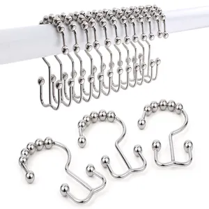 Wholesale Amazer Double-Sided Decorative Shower Curtain Hooks Rings Titanker PVC and Metal for Kitchen Room Space