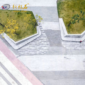 Nuevos Materiales de Construcción de Piedra, Bancas de Hormigón Prefabricado para Árboles, Asientos Redondos Irregulares para Jardín y Paisajismo - Product Image 2