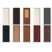 Porte intérieure en bois massif avec cadre en aluminium, design invisible et discret, couleur unie, style minimaliste moderne pour maison