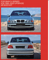 Pour BMW Série 5 E39 1995-2003 Kit carrosserie mise à niveau M5 pare-chocs de voiture élégants