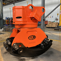 Godet grappin à bois rotatif hydraulique pour chargeuse compacte de 7 à 11 tonnes, à trois points, à vendre