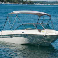 Vente chaude bateau 2 arc 3 arc kayak aluminium portable bleu couleur haute qualité bimini t top anti uv pour jon bateau tente Yacht