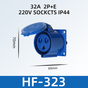 Prise et fiche de courant industrielles HFE 16A 110V/220V/380V 2-5 broches IP44/IP67 à contact en cuivre, connecteur de montage en surface - Product Image 5