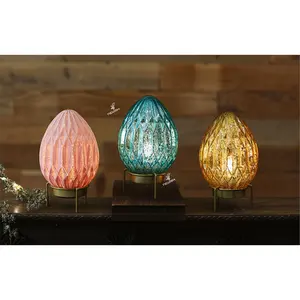 Kanlong, три стиля, 14*23 см, лампа накаливания, железный штатив, стеклянная настольная лампа в форме яйца