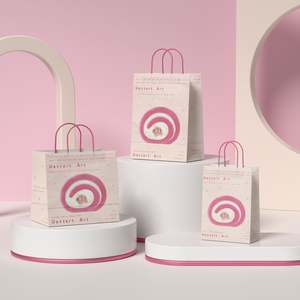 Sac en papier kraft biodégradable durable imprimé sur mesure en gros pour les restaurants Impression offset Traitement de surface - Product Image 1