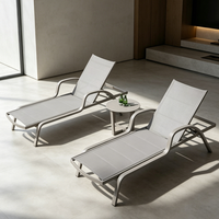 Chaise longue pliante en aluminium minimaliste moderne, très vendue, en forme de S, empilable, pour bronzer en plein air, YIJUN