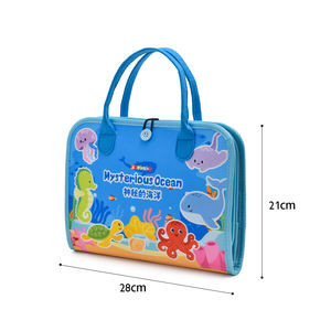 Tableau d'activités en feutre personnalisé pour enfants, thème animaux marins, pour l'apprentissage des compétences, des mathématiques, des formes, des couleurs et de l'horloge - Product Image 5