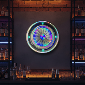 Lámpara de Techo con Ventilador Turbo Creativa y Personalizada, Estilo Tecnológico Espacial, de Hierro Forjado, para Decoración de Pared, con Acabado Metálico para Bares y KTV - Product Image 2