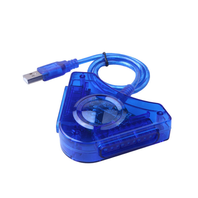 USB Controller Gamepad Adapter Converter Cable for P 2 PS1 PS2 Joypad to PC Games Dual Ports Without CD Driver