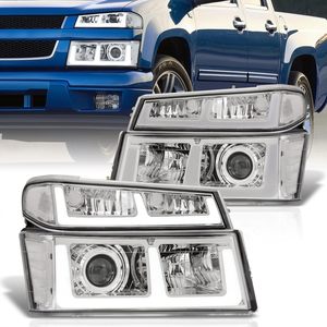 Kit de phares avant de voiture de style projecteur, phares LED automatiques, feux de jour DRL, ensemble de remplacement pour Chevrolet Colorado 2004-2012 - Product Image 1