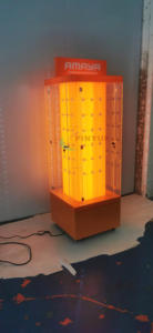 Support d'affichage rotatif en acrylique transparent avec base en bois pliable personnalisée, éclairage LED, <span class=keywords><strong>pour</strong></span> les grands magasins et les supermarchés - Product Image 3