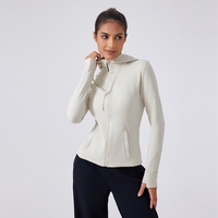 Veste à capuche zippée en polaire chaude d'hiver Xsunwing avec logo personnalisé, manches longues, trou pour le pouce, taille plus, yoga, entraînement, gym, fitness, sport