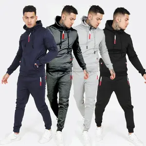 New Stylish Custom LOGO Mens Plain Half Zipper Bulk Sweatsuit Tracksuit Men Sets Clothing 2021