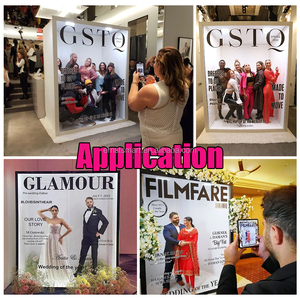 Stand de Fondo de Tela Personalizado para Bodas con Estuche para Fotos de Revista en Venta - Product Image 5