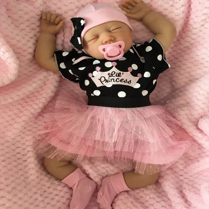 NPK 20inch Already Painted Finished Bebe Doll Reborn Baby Same As Picture Lifelike Soft Touch 3D Skin Visible Veins Art Doll