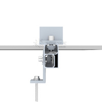 Support de montage solaire durable en gros, pied en L en alliage d'aluminium AL6005-T5 pour système de panneaux solaires sur toit en tôle métallique, usage commercial