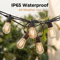 Guirlandes lumineuses LED S14 E27, étanches IP65, alimentées par énergie solaire, décoratives pour les fêtes, le jardin, la terrasse, les mariages