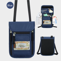 Porte-passeport RFID Portefeuille de voyage pour le cou Sac de messager à bandoulière bloquant la RFID