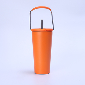 Vaso Térmico de Acero Inoxidable con Aislamiento al Vacío, con Pajita y Asa, 20oz, Taza de Viaje para Auto, Oficina y Aire Libre - Product Image 6