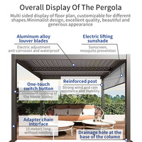 ENGGIA Kit de système de pergola électrique OEM pour toit de terrasse Gazebo de jardin Pergola de toit en aluminium à persiennes