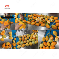 Zware Automatische Elektrische Mango Peeling Schil Mango Papaja Pompoen Schilmachine 8 Station Mango Pelmachine