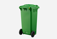 Haute qualité vert/rouge/bleu/jaune 120L extérieur recycler la poubelle rectangulaire en plastique