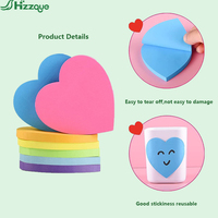 Notes autocollantes personnalisables en forme de coeur Adhésif fort Recyclable Couverture en cuir multi-usages Durable et élégante