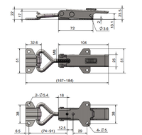 A111B Loquet à bascule autobloquant réglable personnalisé de haute qualité pour l'installation automobile Loquet à bascule universel