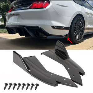 2 piezas Difusor de parachoques trasero universal para coche, Protector de faldón lateral tipo canard, Tira de labio para parachoques trasero - Product Image 4