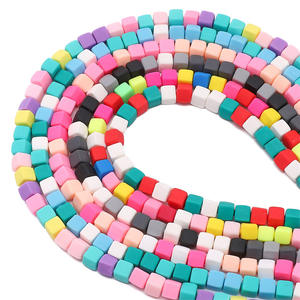 Wholesale 6mm Colorful Cube Polymer Clay Loose Beads for <b>DIY</b> Jewelry Making <b>Accessories</b> - Product Image 1