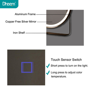 Décoratif <span class=keywords><strong>lumineux</strong></span> Vanité Mur LED <span class=keywords><strong>Salle</strong></span> <span class=keywords><strong>De</strong></span> Bain <span class=keywords><strong>Miroir</strong></span> avec Étagère - Product Image 5