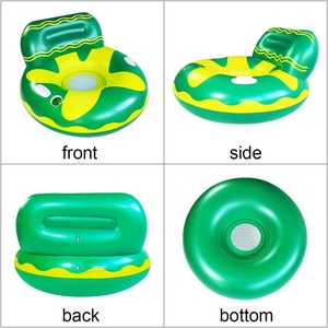 Bouée gonflable verte pour la plage et le lac, idéale pour se détendre – pour les activités estivales à la piscine et à la plage - Product Image 2
