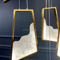 Lustre architectural moderne de luxe personnalisé et réglable pour villa, escalier, hôtel, hall d'entrée, salle de banquet, club, en cuivre et marbre, LED 3000K
