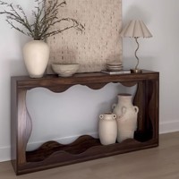 Table d'entrée multifonctionnelle en bois massif de style français vintage, mobilier de salon moderne minimaliste de luxe léger