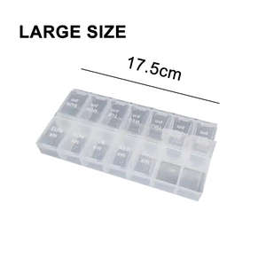 Boîtes de rangement pour pilules personnalisées portables pour les voyages, impression de logo personnalisée, boîte à pilules en plastique PP pour 7 jours, <span class=keywords><strong>Meixu</strong></span> YH-01, vente en gros - Product Image 4