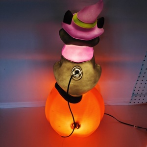 Cadılar bayramı sahne açık su geçirmez darbe kalıp siyah kedi kabak dekor LED tatil plastik el sanatları PP malzeme şişirme el sanatları - Product Image 6