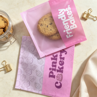 Sacs d'emballage personnalisés à trois soudures latérales en PET/PE pour snacks, biscuits et chips, avec fenêtre