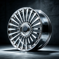 Jantes de voiture forgées polies effet chrome miroir, multi-rayons, jantes VIP tuning pour berlines, MPV et véhicules de luxe, 18-22 pouces