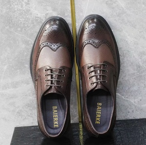 Chaussures Oxford en cuir pour homme, chaussures habillées en cuir pour homme, chaussures en cuir de crocodile marron pour homme, chaussures pas chères pour homme - Product Image 3