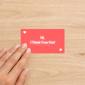Cartes de visite amusantes personnalisées avec logo, thème flirtant, modèle éditable, pour l'arrangement de rencontres, téléchargement instantané numérique - Product Image 3