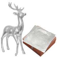 Haute qualité 11*11CM 99.99% feuilles d'argent pur pièce de Style traditionnel moderne pour métal artisanat Sculpture œuvre décoration