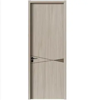 Waterproof Interior White Bedroom WPC Door PVC Wooden Door Design With Door Frame For Hotel By Chinese Manufacturer