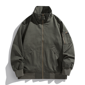 Men's Casual Flying Jacket for Spring Autumn and Winter Comfortable Loose <b>Top</b> with Custom Logo Popular New Fashion - Product Image 4