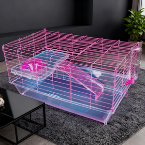 Kit de <span class=keywords><strong>d</strong></span>émarrage pour <span class=keywords><strong>cochon</strong></span> <span class=keywords><strong>d</strong></span>'<span class=keywords><strong>inde</strong></span> bleu et rose <span class=keywords><strong>d</strong></span>'intérieur <span class=keywords><strong>Cage</strong></span> Habitat avec bol de cachette et accessoires de bouteille inclus - Product Image 4