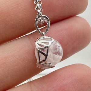 Sterling <span class=keywords><strong>Silver</strong></span> Bán Núi 8Mm-16Mm Rỗng Mặt Dây Chuyền Khung Phụ Kiện Bóng Inlay Thiết lập Trống S925 Tự Nhiên Vòng Đá Quý Hạt Cho Tự Làm - Product Image 2