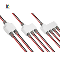 Boîtier de distribution électrique en gros d'usine, 1 entrée 4 sorties pour connecteur de câble filaire enfichable, connecteurs 22-20AWG